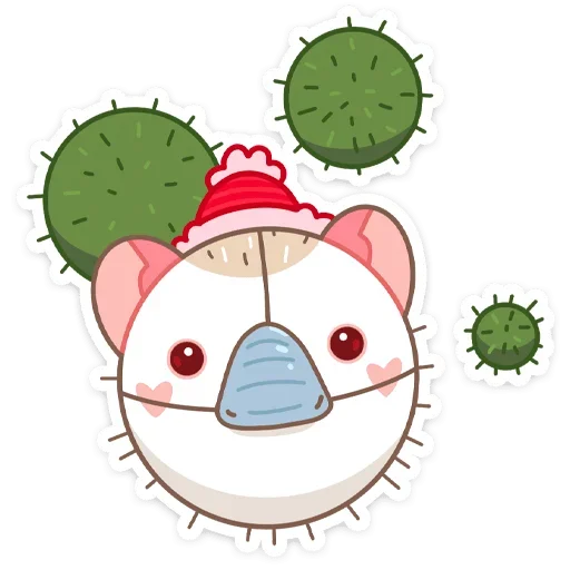 🦠 Стикер «Новогодний Имбирчик» для Telegram