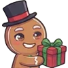🎁 Эмодзи «Gingerbread» для Telegram