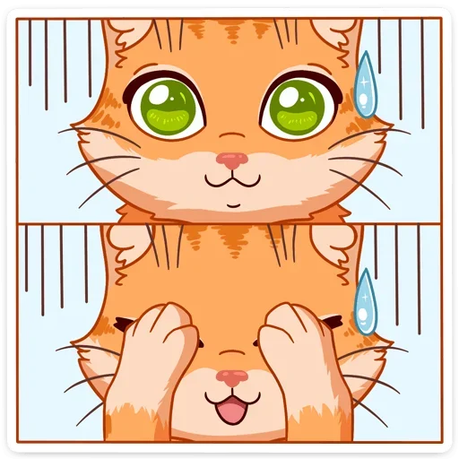 🙈 Стикер «Рыжий кот» для Telegram