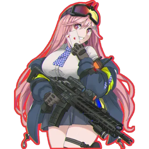 🔫 Стикер «girl With arms» для Telegram
