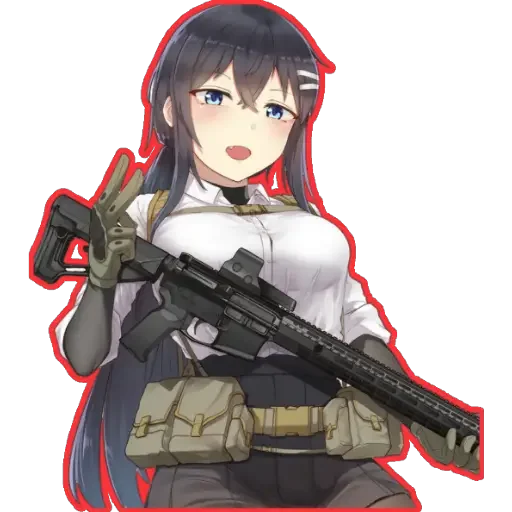 🔫 Стикер «girl With arms» для Telegram