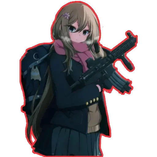 🔫 Стикер «girl With arms» для Telegram