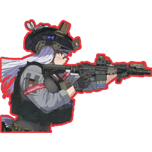 🔫 Стикер «girl With arms» для Telegram