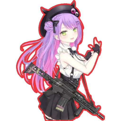 🔫 Стикер «girl With arms» для Telegram