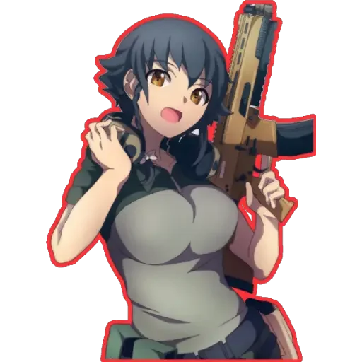 🔫 Стикер «girl With arms» для Telegram