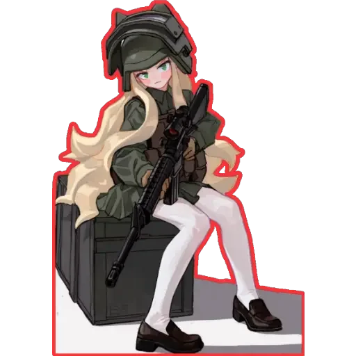 🔫 Стикер «girl With arms» для Telegram