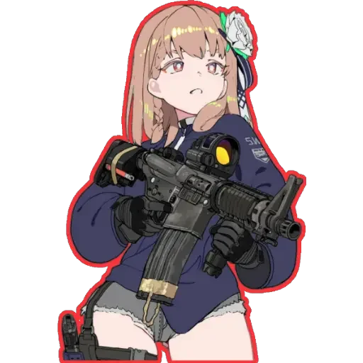 🔫 Стикер «girl With arms» для Telegram