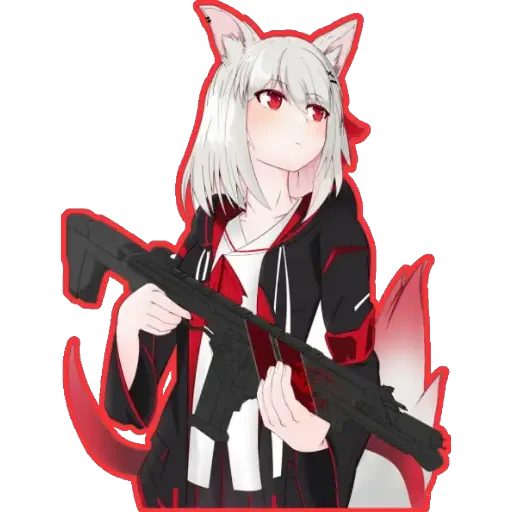 🔫 Стикер «girl With arms» для Telegram