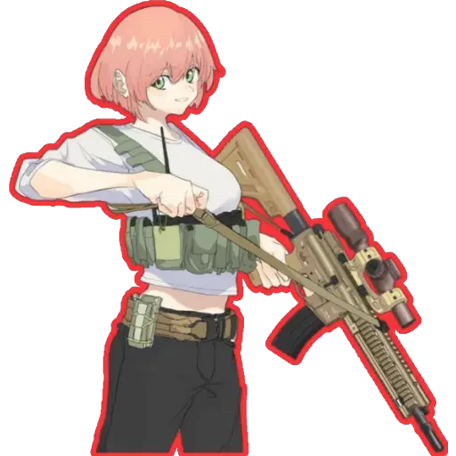 🔫 Стикер «girl With arms» для Telegram