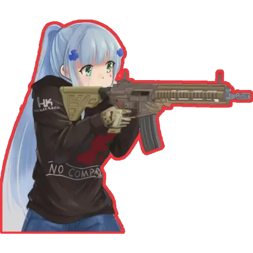 🔫 Стикер «girl With arms» для Telegram