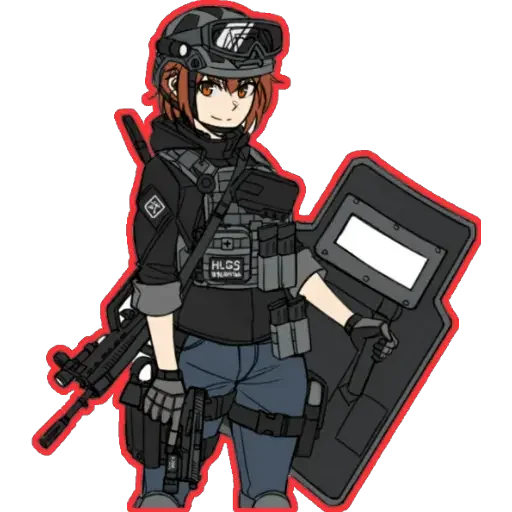 🔫 Стикер «girl With arms» для Telegram