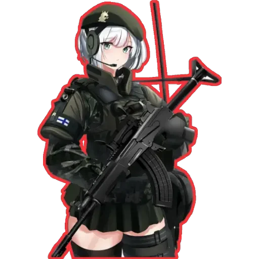 🔫 Стикер «girl With arms» для Telegram