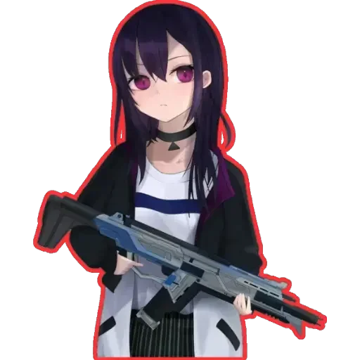 🔫 Стикер «girl With arms» для Telegram