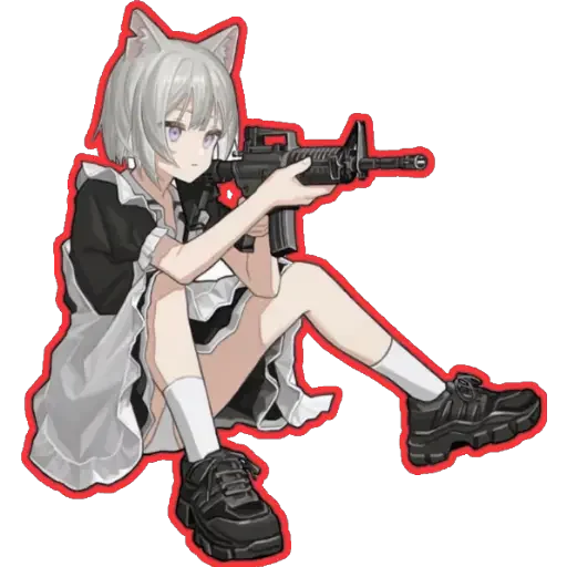 🔫 Стикер «girl With arms» для Telegram