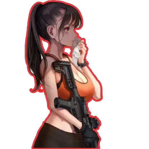 🔫 Стикер «girl With arms» для Telegram