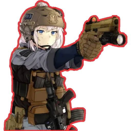🔫 Стикер «girl With arms» для Telegram
