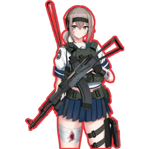 🔫 Стикер «girl With arms» для Telegram