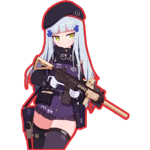 🔫 Стикер «girl With arms» для Telegram