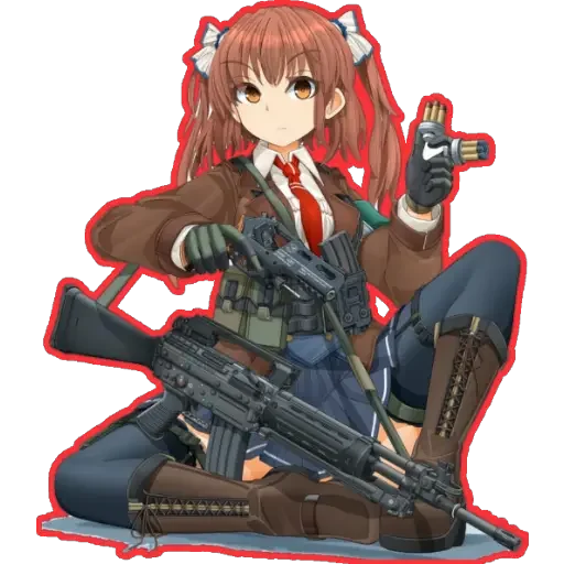 🔫 Стикер «girl With arms» для Telegram