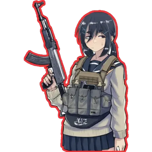 🔫 Стикер «girl With arms» для Telegram