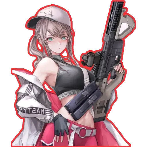 🔫 Стикер «girl With arms» для Telegram