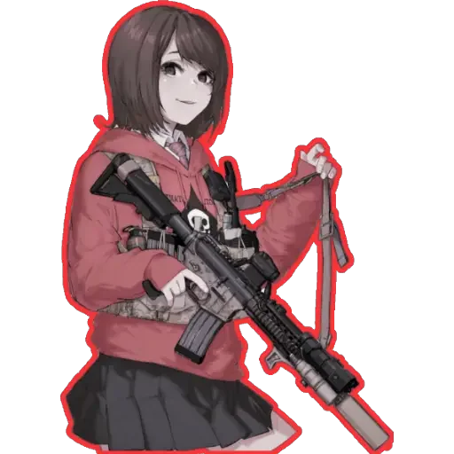 🔫 Стикер «girl With arms» для Telegram
