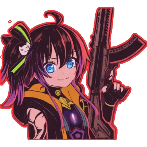 🔫 Стикер «girl With arms» для Telegram