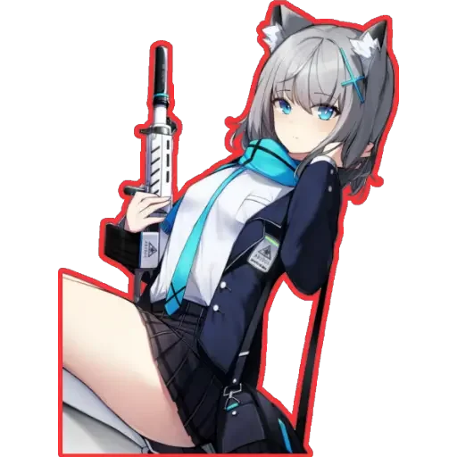 🔫 Стикер «girl With arms» для Telegram