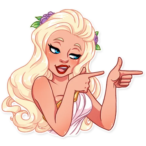 👉 Стикер «Girl in Love» для Telegram