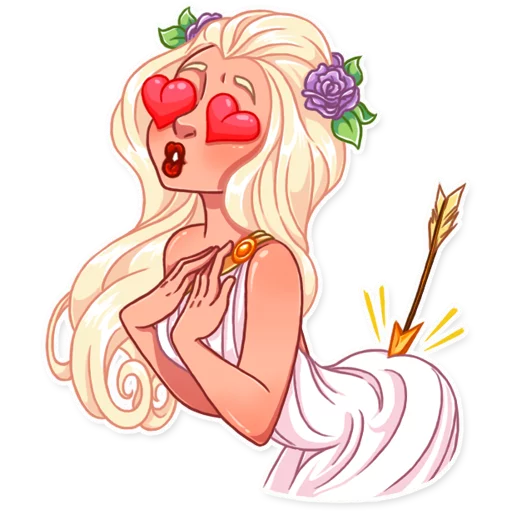 😍 Стикер «Girl in Love» для Telegram