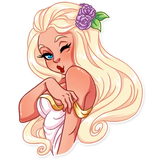 😉 Стикер «Girl in Love» для Telegram