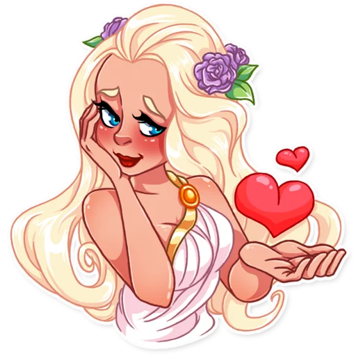 😊 Стикер «Girl in Love» для Telegram
