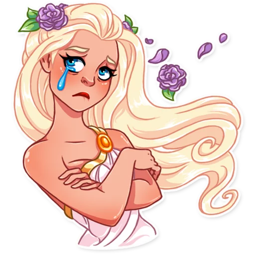 😢 Стикер «Girl in Love» для Telegram