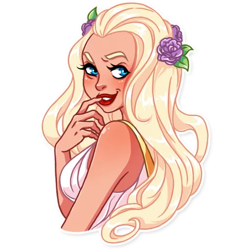 😏 Стикер «Girl in Love» для Telegram