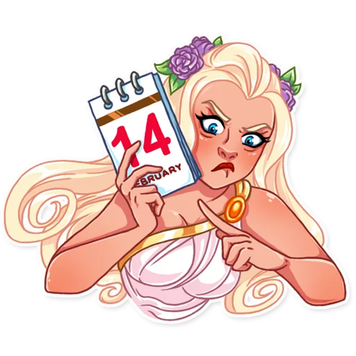 📆 Стикер «Girl in Love» для Telegram