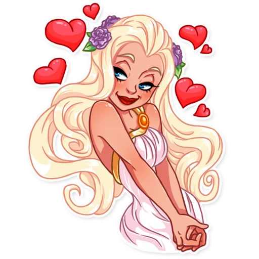 💕 Стикер «Girl in Love» для Telegram