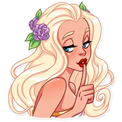 🤫 Стикер «Girl in Love» для Telegram