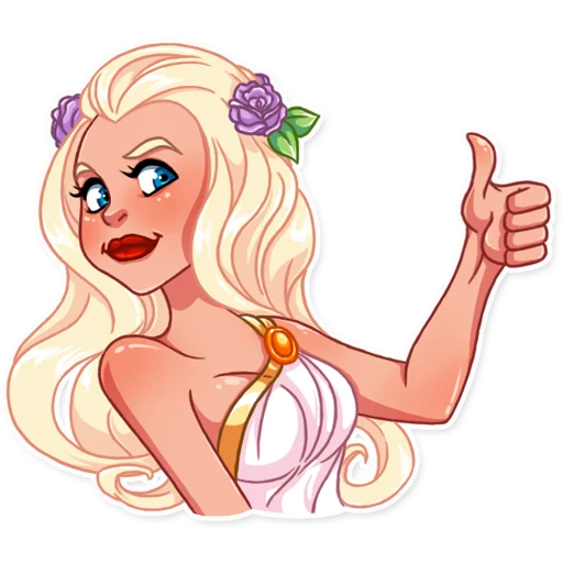 👍 Стикер «Girl in Love» для Telegram