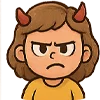 😈 Эмодзи «девочка Маша» для Telegram