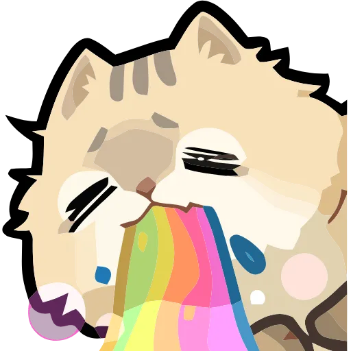🌈 Эмодзи «Girl and Cats» для Telegram