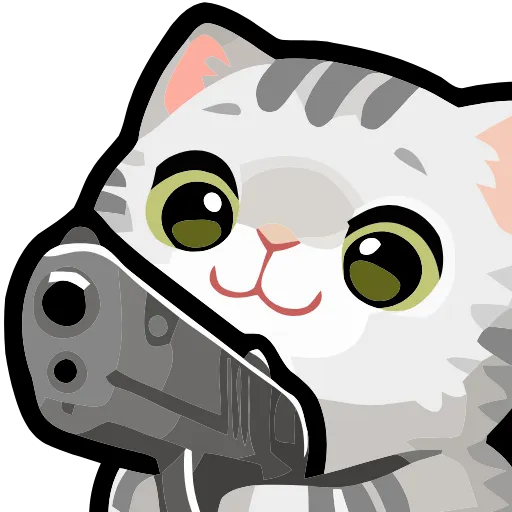 🔫 Эмодзи «Girl and Cats» для Telegram