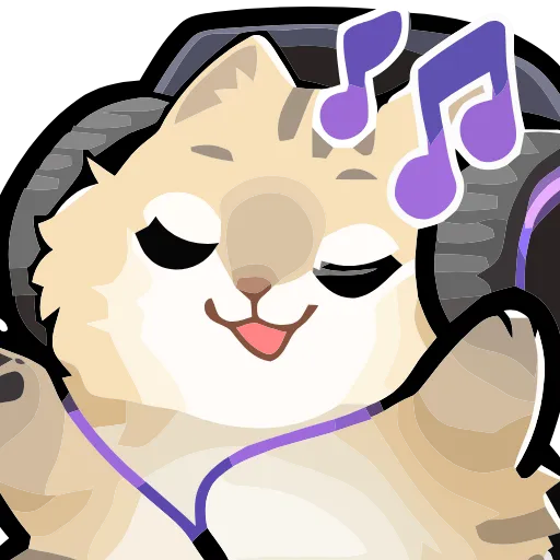🎧 Эмодзи «Girl and Cats» для Telegram