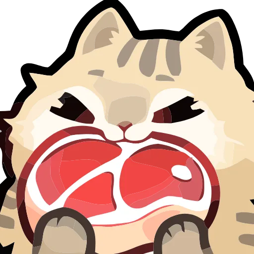 🥩 Эмодзи «Girl and Cats» для Telegram