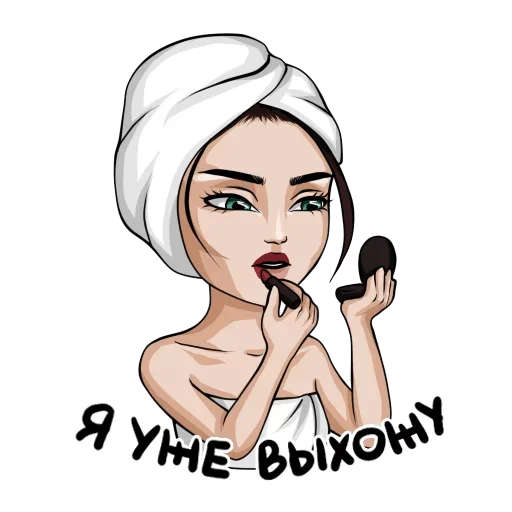 🥱 Стикер «Типичная девушка» для Telegram