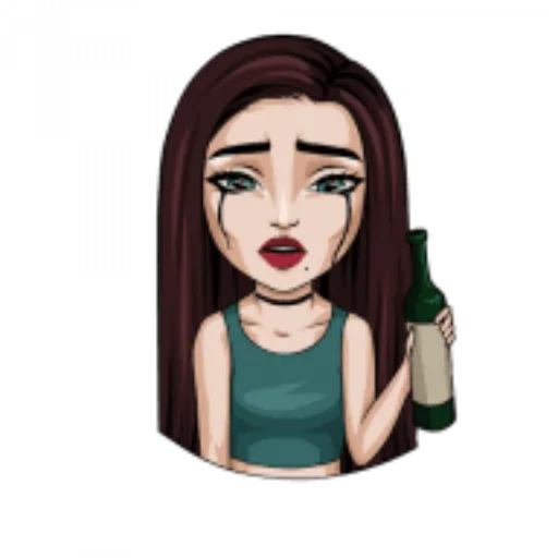 😭 Стикер «Типичная девушка» для Telegram