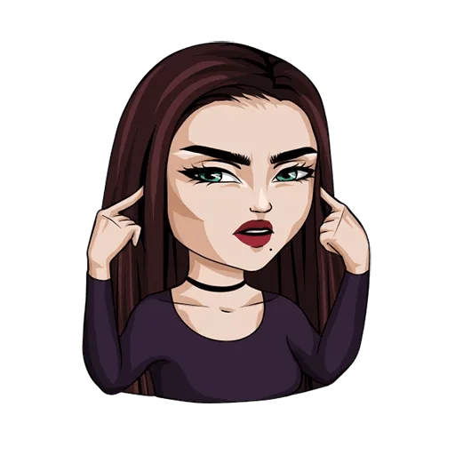 🤨 Стикер «Типичная девушка» для Telegram