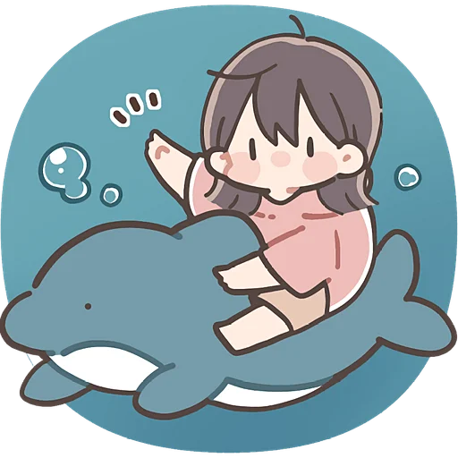 🐬 Стикер «Летняя тян» для Telegram