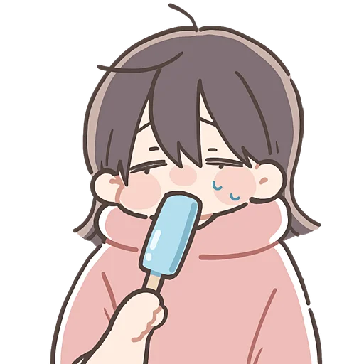 🍦 Стикер «Летняя тян» для Telegram