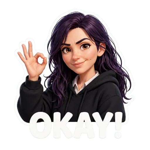 ✋ Стикер «Girls Vibes» для Telegram