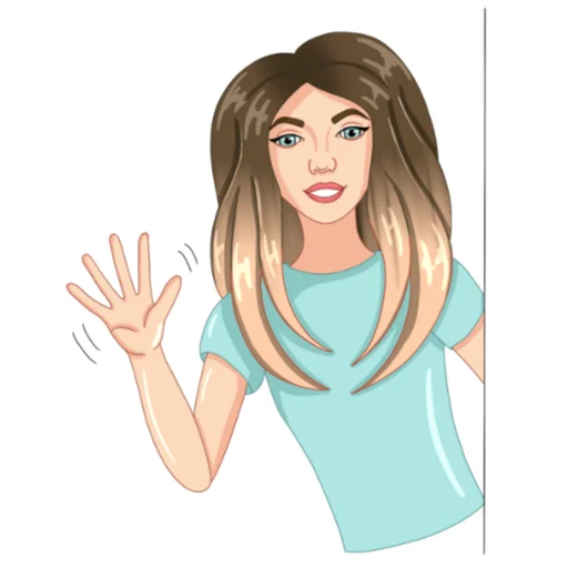 Стикерпак Girl from CatsiArt для Telegram